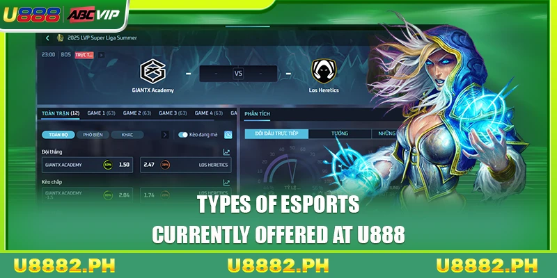 ESports At U888 4 Types of ESports currently offered at U888